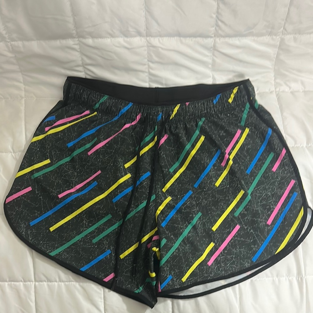 Chubbies Black and Pink Athletic Shorts with Energetic Design